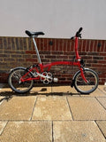 Brompton M3L FOLDING BIKE - RED  (WITH BAG) - EXCELLENT CONDITION
