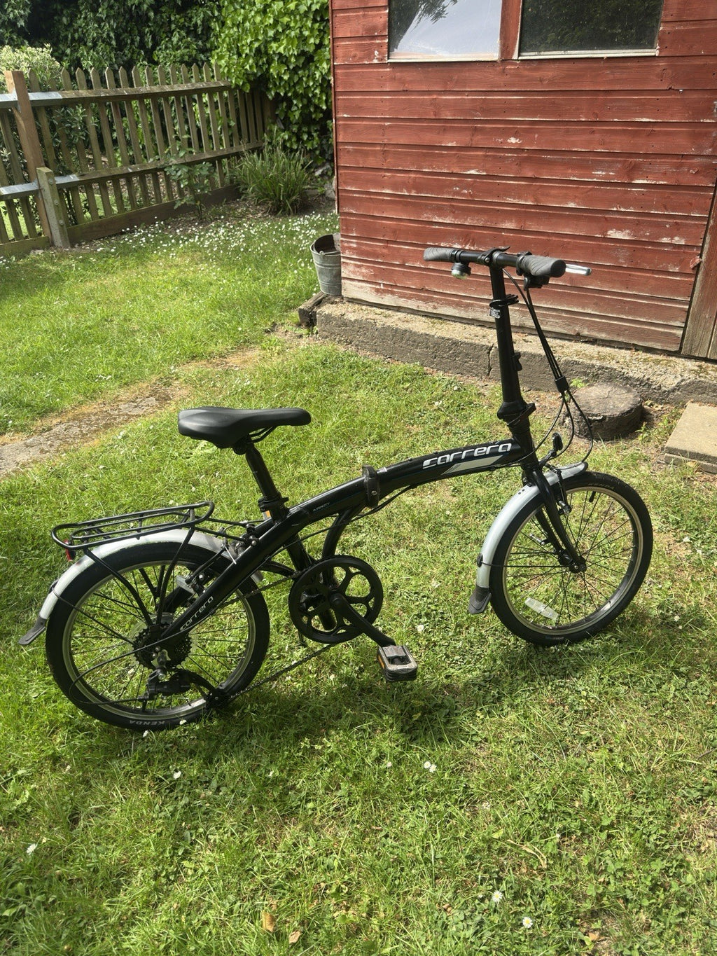 Carrera Intercity Folding Bike 8-Speed, Black