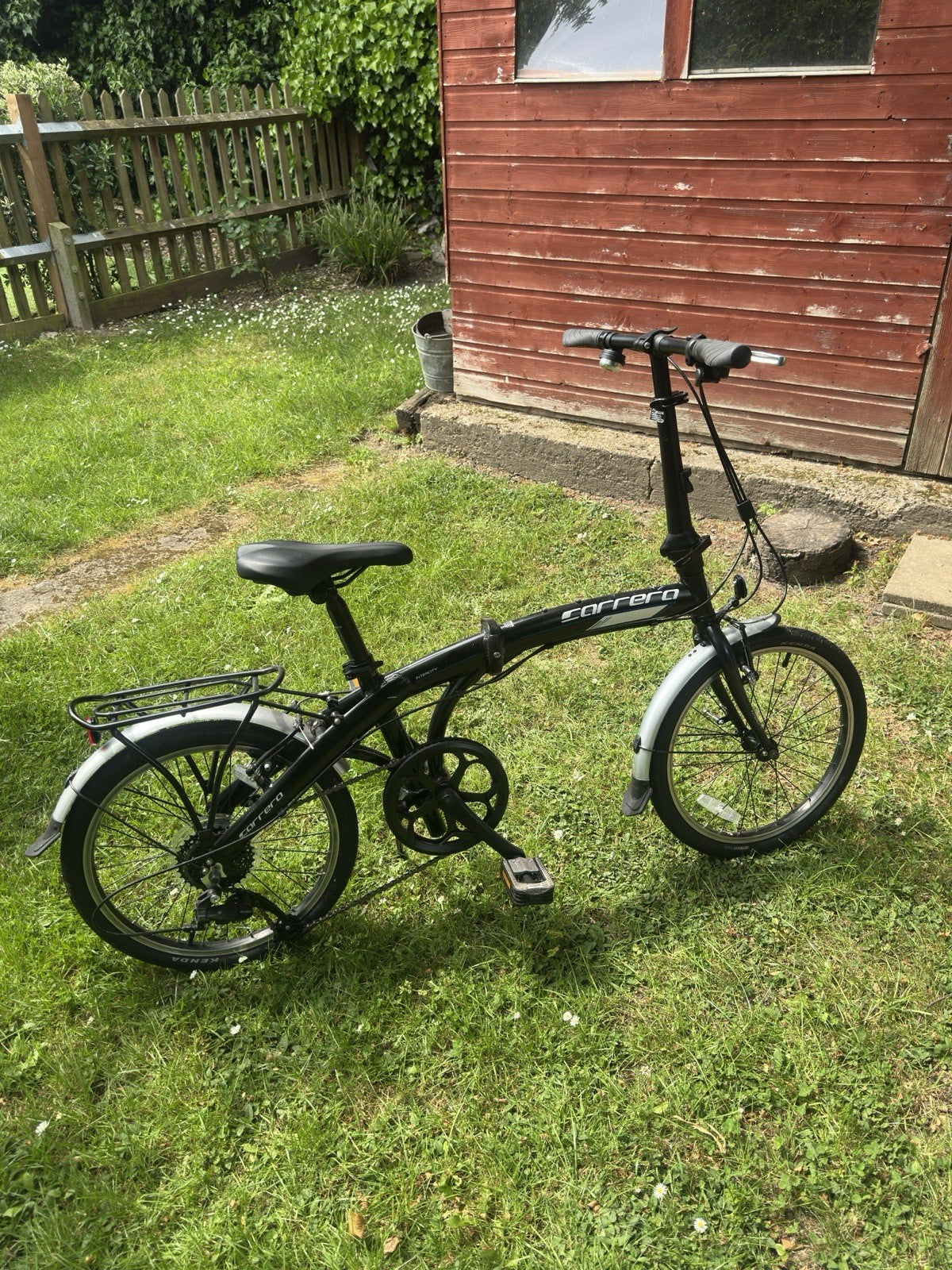 Carrera Intercity Folding Bike 8-Speed, Black