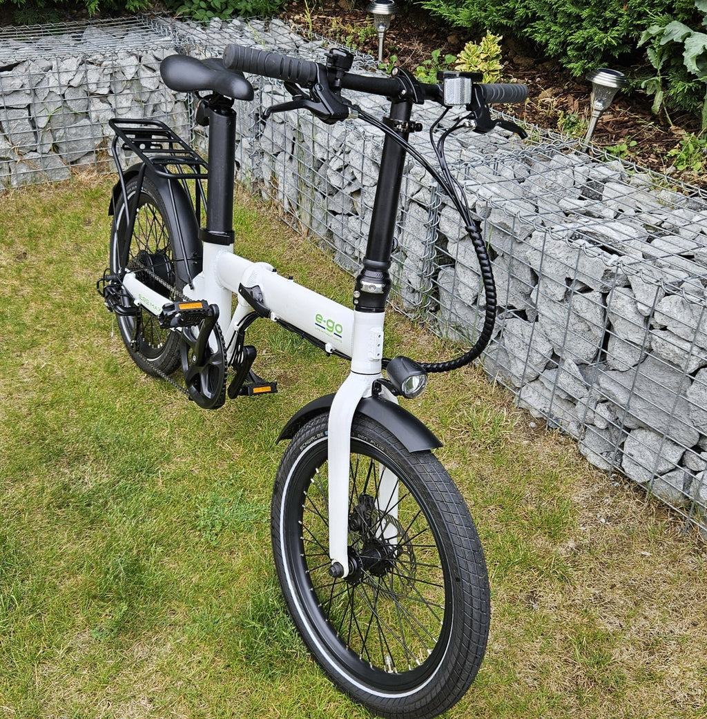E-Go Max Folding Bike (White) 20 Inch Wheels 250W Including Storage Bag