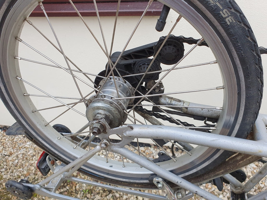 Brompton folding cycle, six gears, perfect working order