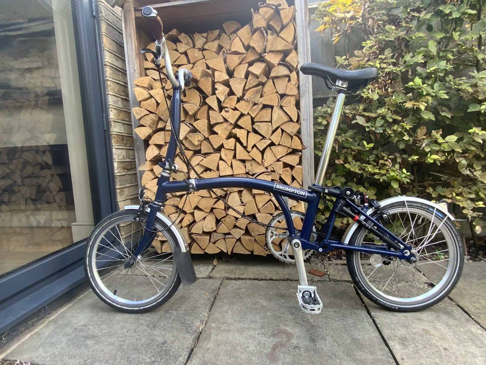Brompton M3L Folding Bicycle Blue 3-speed - 16' wheel.