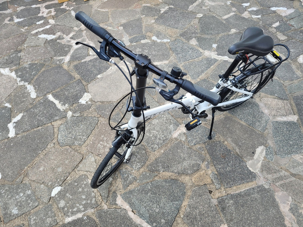 Carrera Transit Folding Bike 20” Wheels 8 Speed Alloy Frame Rack LOCAL DELIVERY