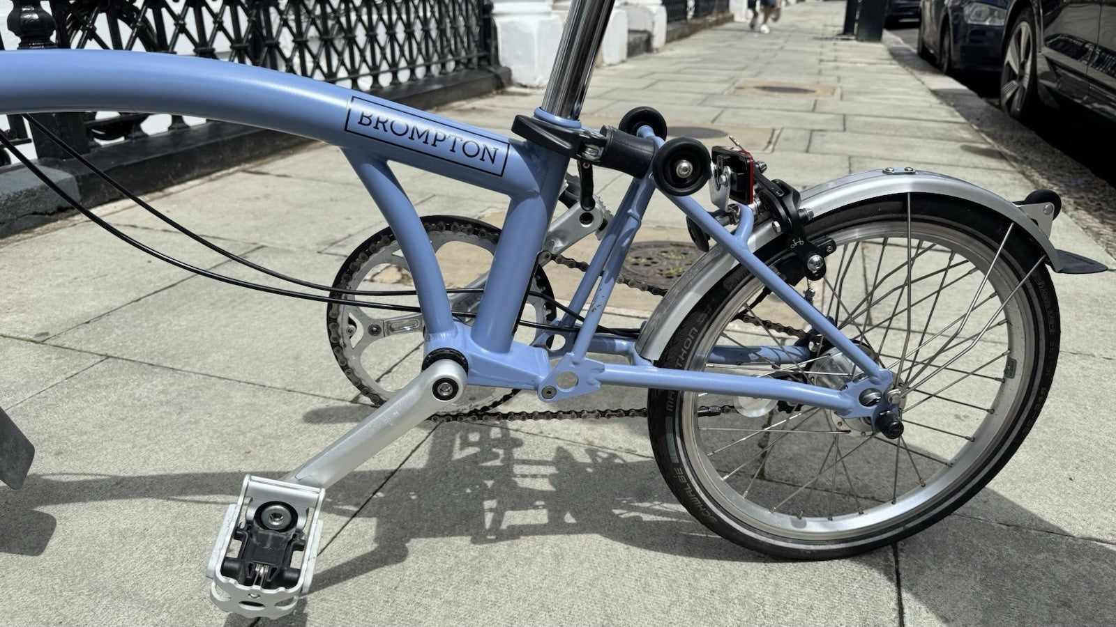 Brompton Folding Bike 3-Speed cloud blue