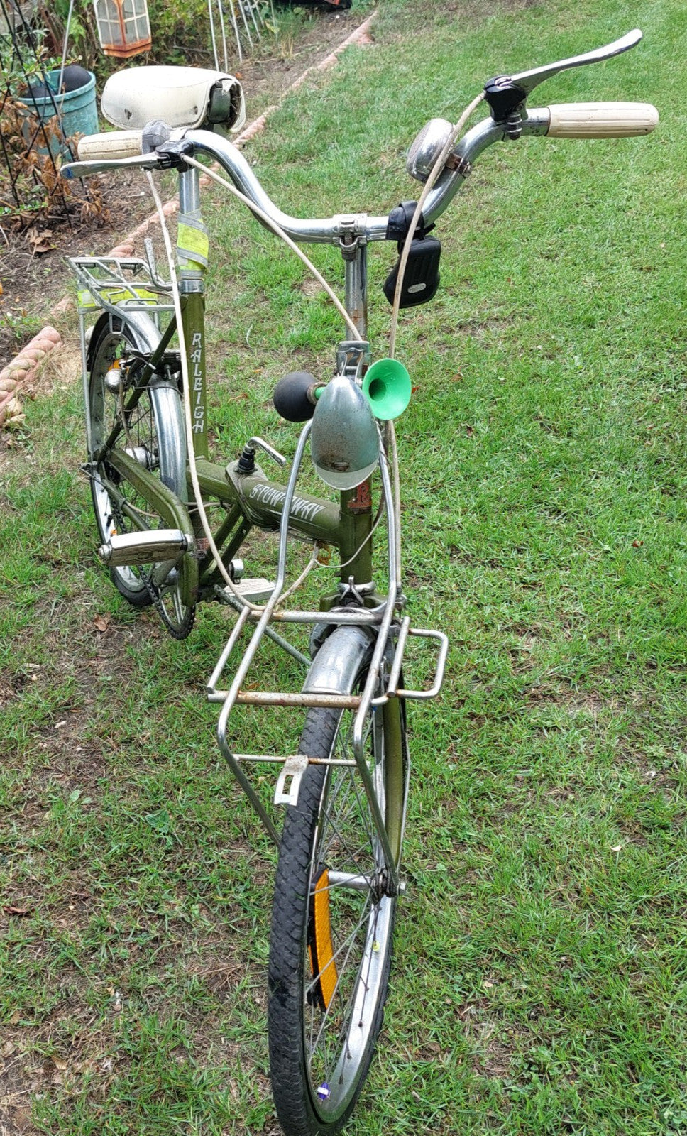 Raleigh Stow Away Folding Bicycle   Green   Vintage
