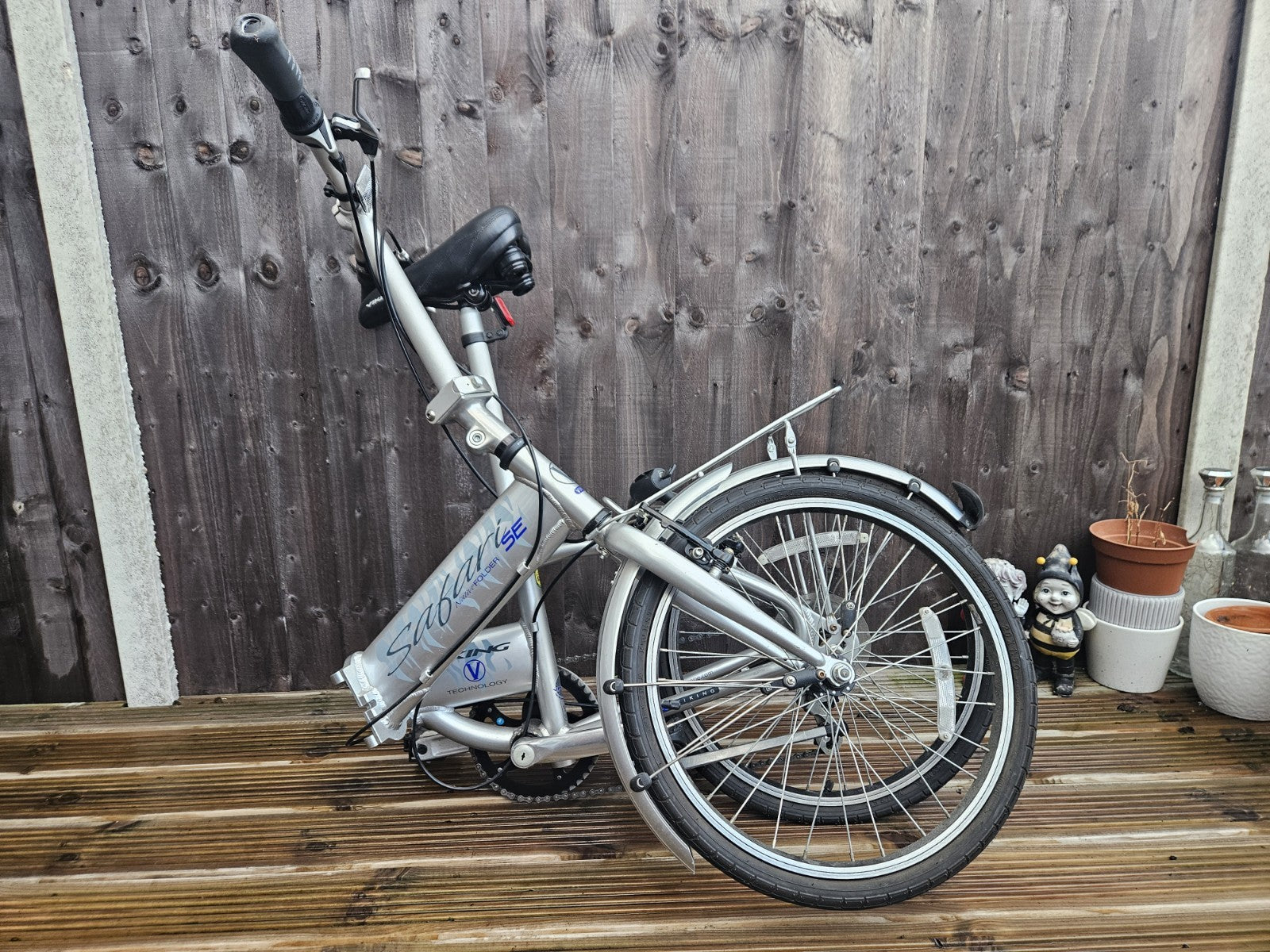 Viking Safari SE Folding Bike - Silver Alloy Frame  6 Speed Shimano - Collection