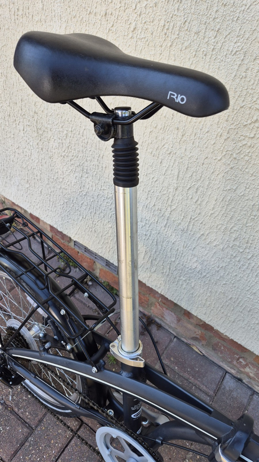 Denver ORUS 001 Folding Bike 20in Wheels 7 Speed Black/Silver Rack Lights