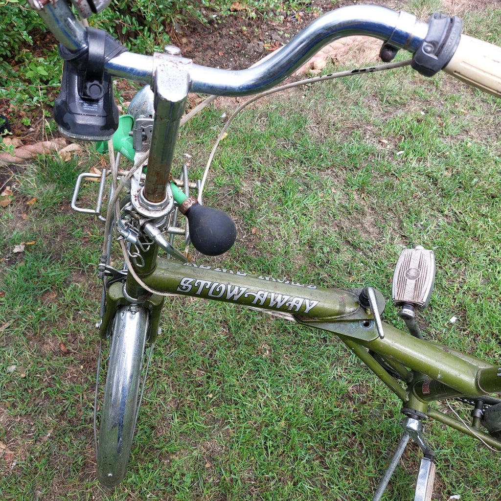 Raleigh Stow Away Folding Bicycle   Green   Vintage