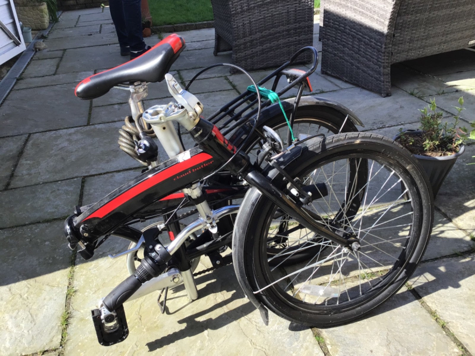 Claud Butler Nimbus Folding Bike - Lightweight Aluminium- Red/black