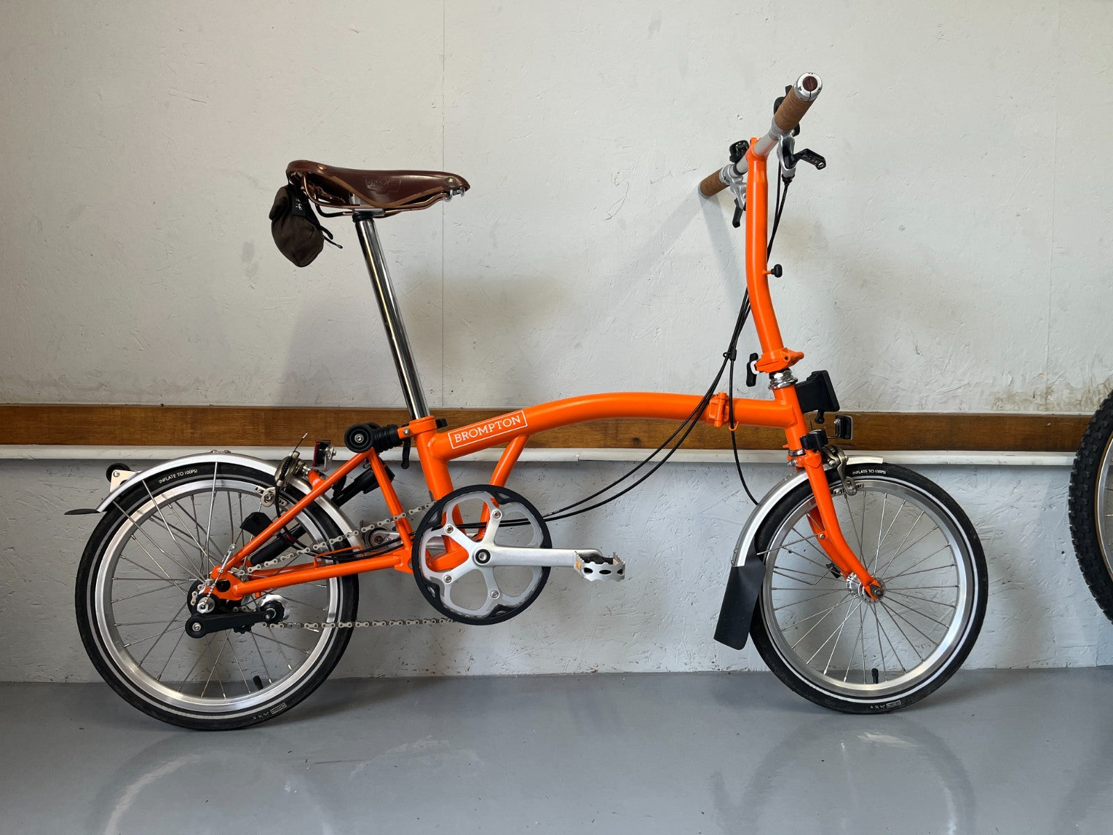 Brompton folding bike 3 speed C Line Orange