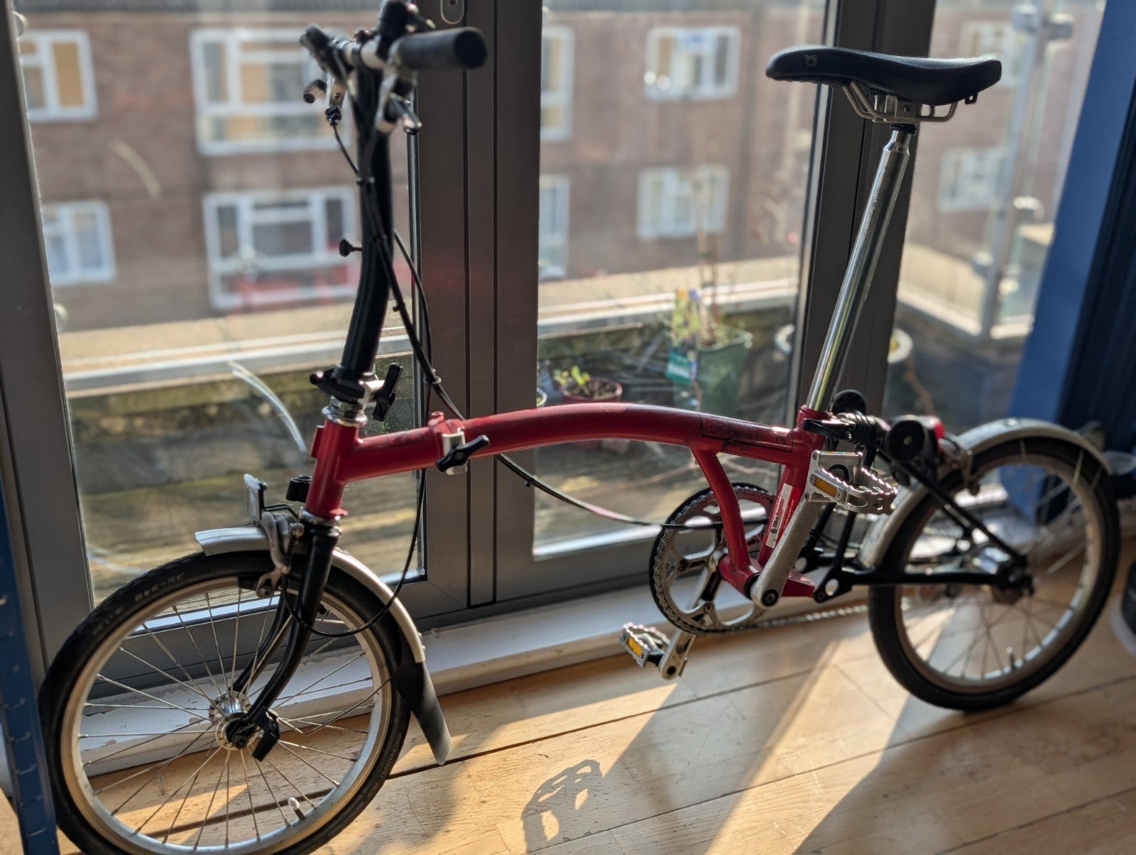 Brompton Folding Bike- Red and Black GUC