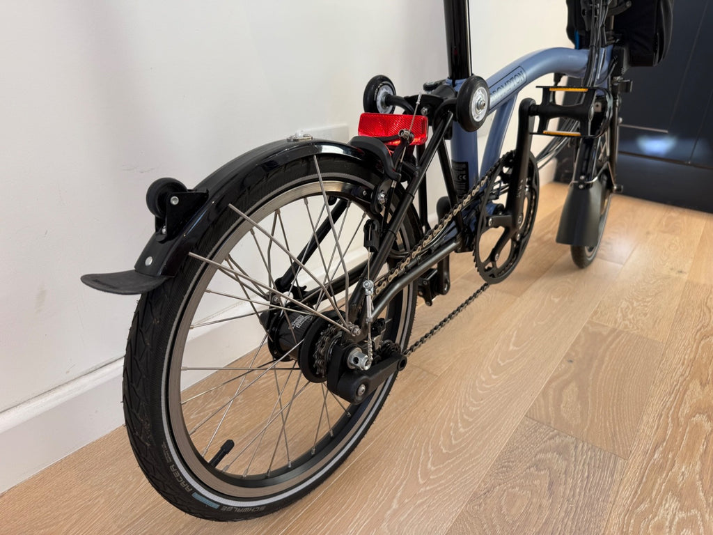 Brompton Electric C Line 6 Speed Folding Bike 2023 - Cloud Blue - RRP £3060 H6L