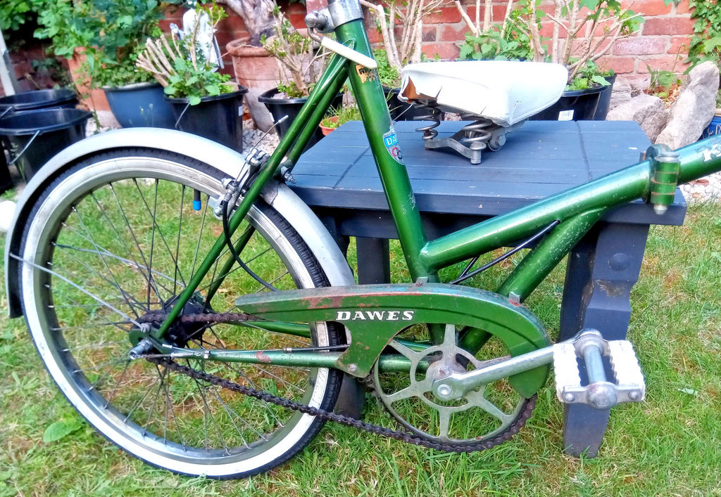 VINTAGE 1970s GREEN DAWES KINGPIN FOLDING BIKE BICYCLE STURMEY ARCHER 3 SPEED