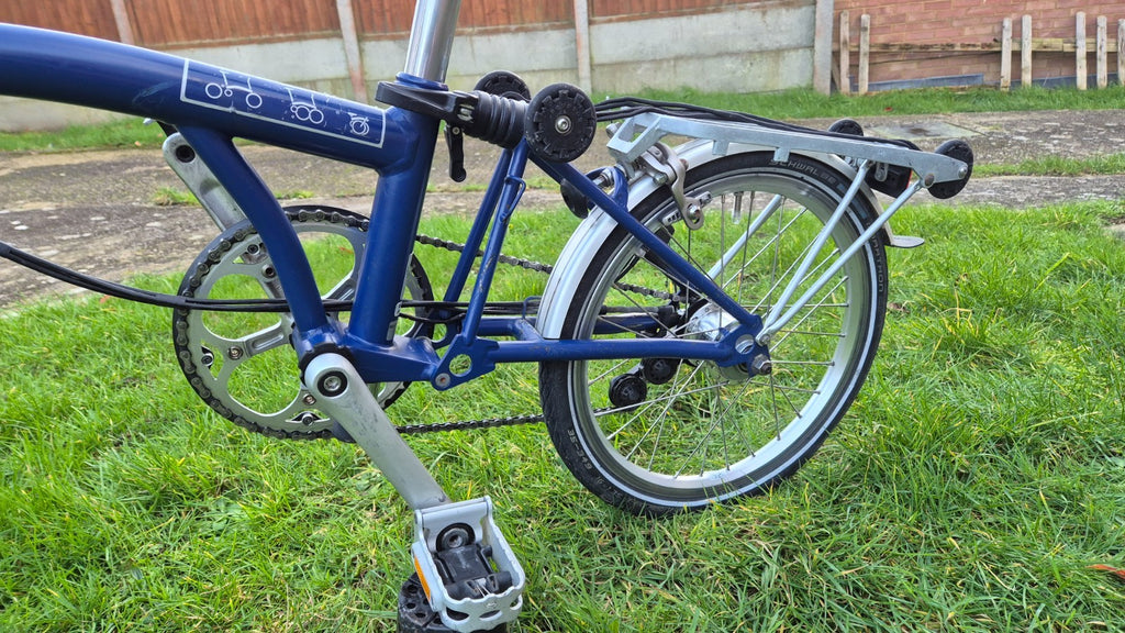 Brompton H6R 2013, Blue, six gears with front and rear rack