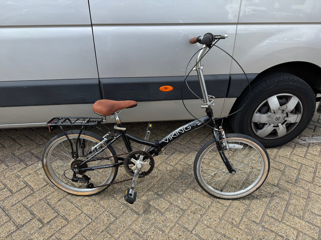 Viking Easy Street Folding Bike with Rear Rack Black