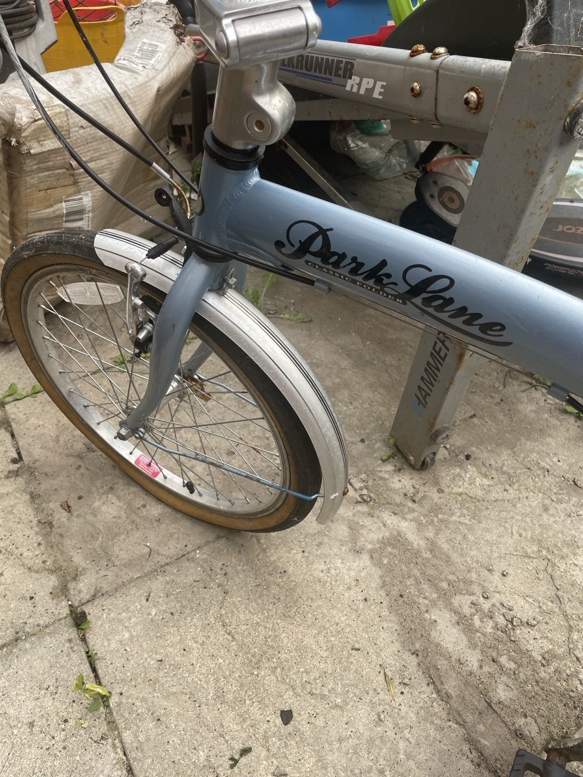 Dark Flame Classic Folder 20in Folding Bike with Rear Carrier