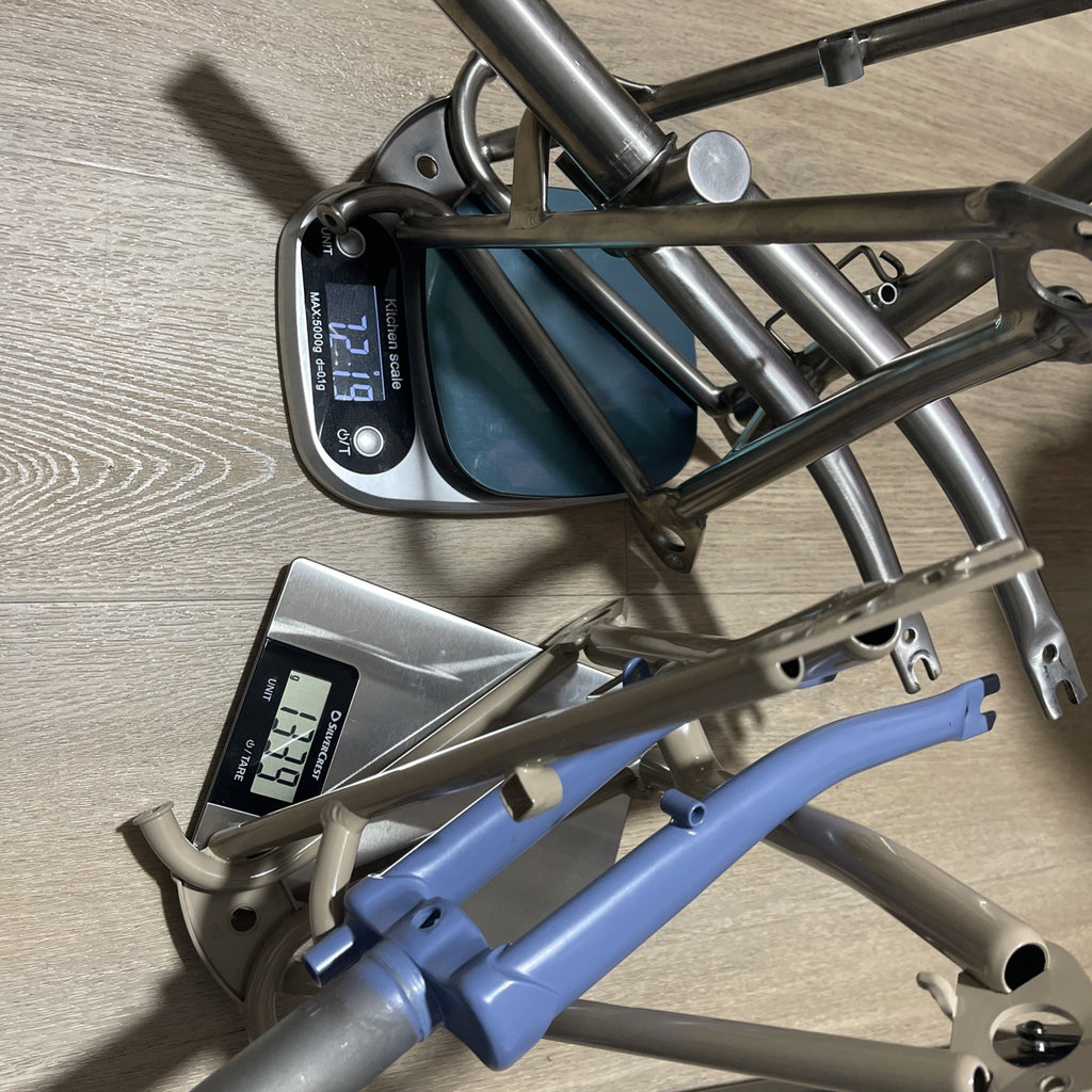 TITANIUM Brompton Rear Triangle + Fork Black SuperLight  Worldwide