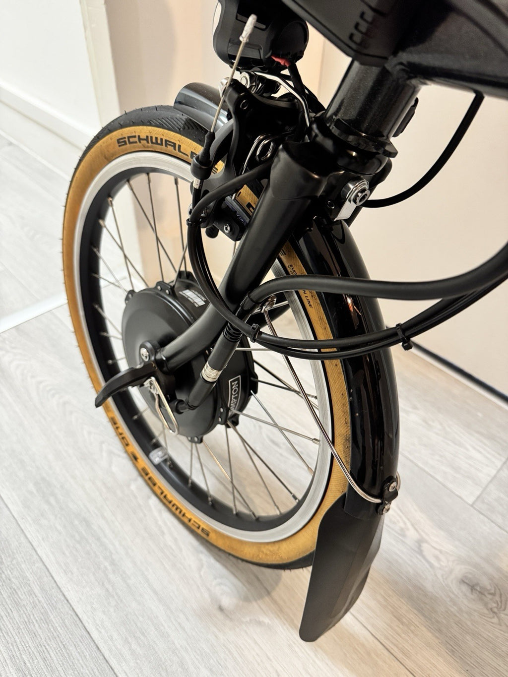 Brompton P Line Urban Mid Handle Bar Folding Midnight Bike - Black