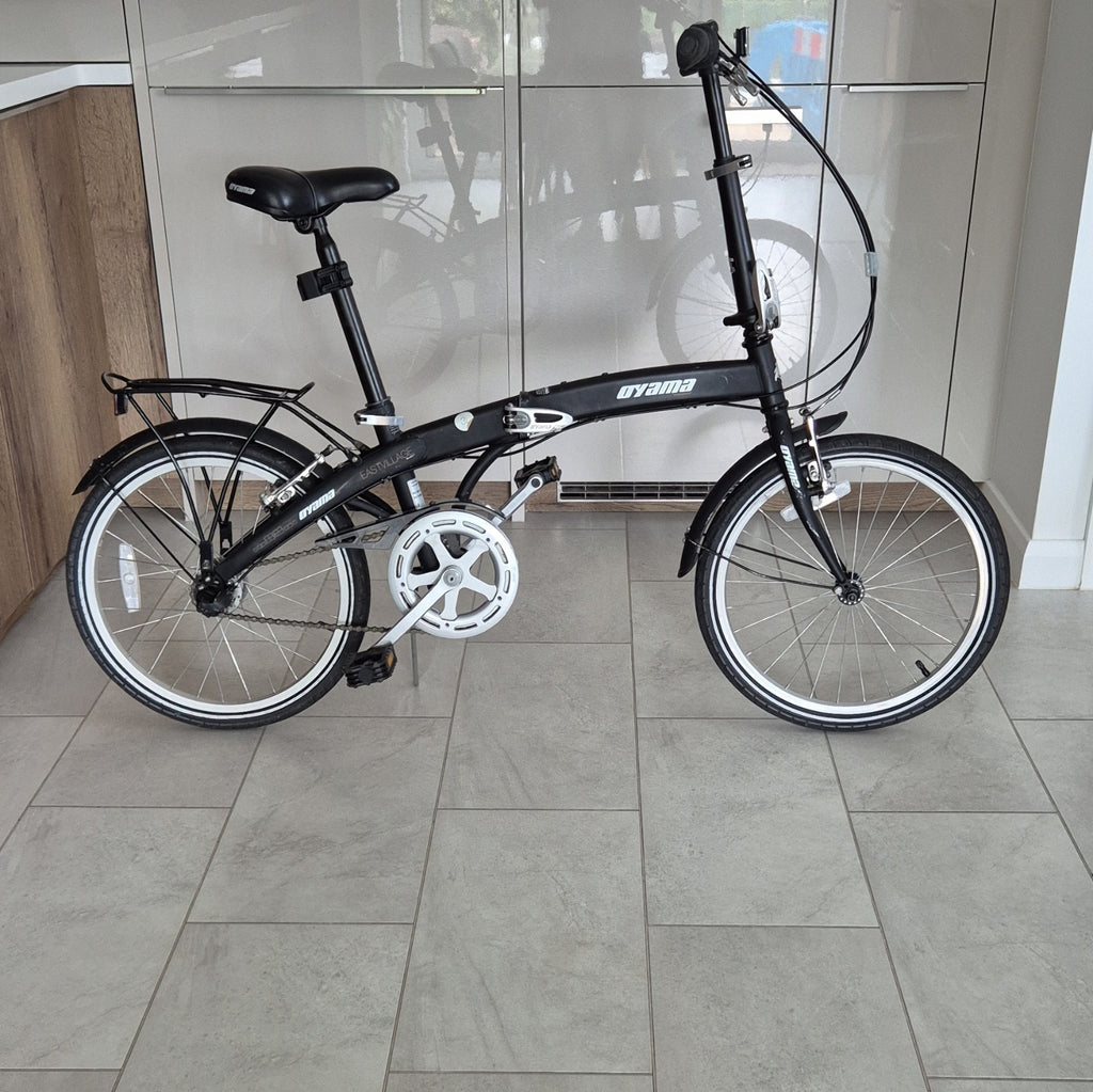 Oyama Eastvillage Folding Bike 3-Speed Shimano Nexus Hub Gears Twist Grip Black