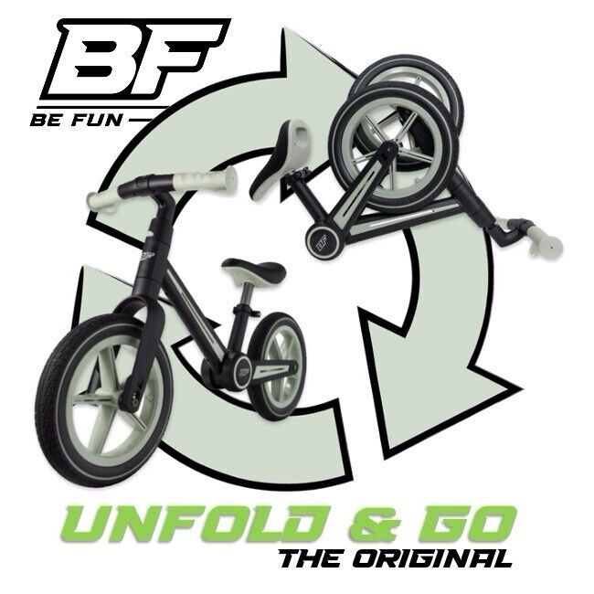 Be Fun Compact Folding Balance Bike - Everglade GREY