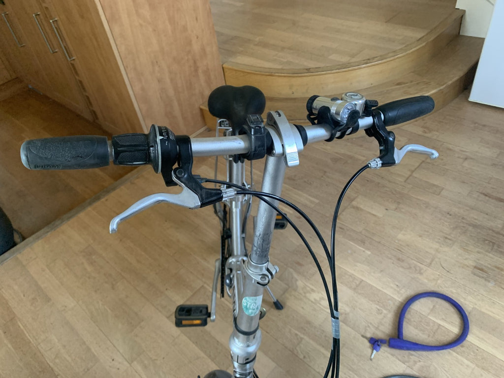 Dawes Kingpin Folding Bike Silver + Kryptonite Lock + Double Loop Cable + Lights
