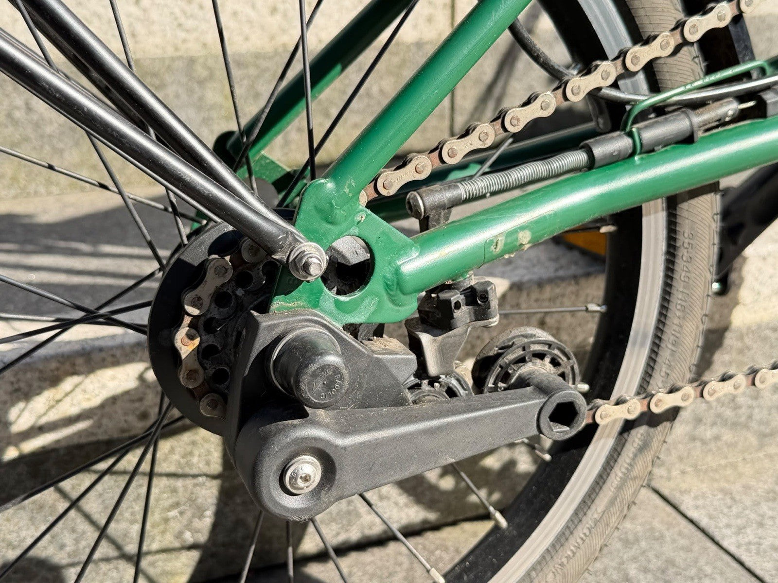 Brompton Folding Bike - Racing Green - M Bar 2 Speed With Rear Rack & Mudguards