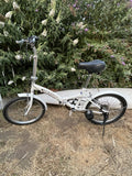 Saxon Fold Leisure Folder 20in 5peed Folding Bike Mudguards White working good