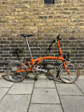 Brompton S3L Folding Bike 3-Speed, Orange + upgrades