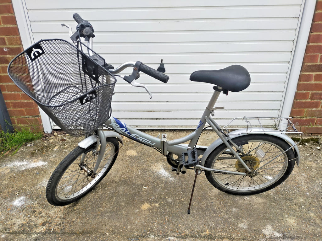 Fold Up Bicycle Ladies Raleigh Foldaway Bike. Recycling project, needs service