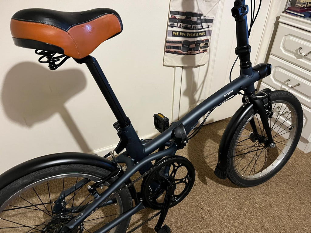 Decathlon Folding Bike btwin 500 Blue