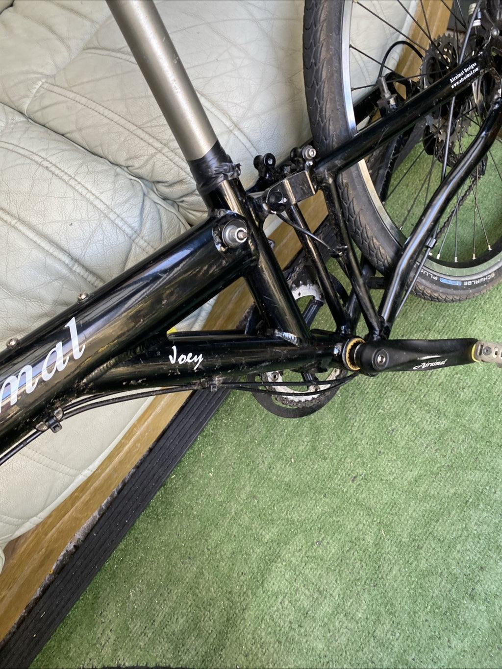 Airnimal Joey 10 Speed Folding Bike, Brand-New Wheels ￼