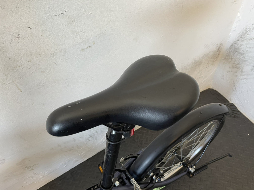 B Twin Tilt 120 Folding Bike 20 Inch Wheels. 6 Speed Matt Navy And Neon.