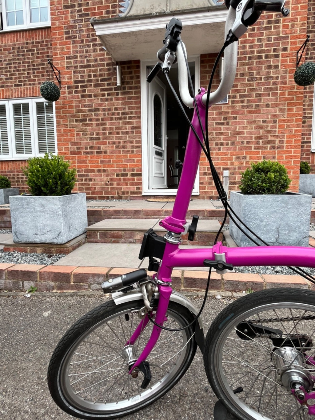 Brompton M3L folding bicycle n rare Berry Crush (2016) One Owner, Fully Register
