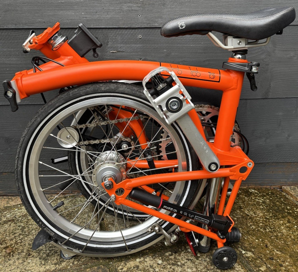 Brompton S3L folding bicycle C Line Equivalent in Orange - Test Ridden Only
