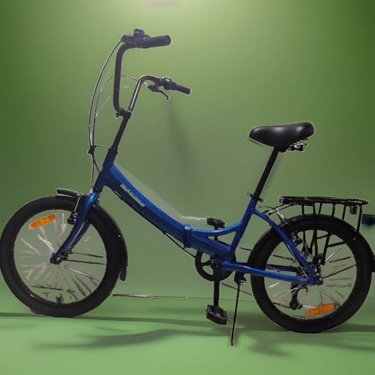 Demarche Folding Bike Unisex 20 Inch Blue Compact Commuter Bicycle Aluminium New