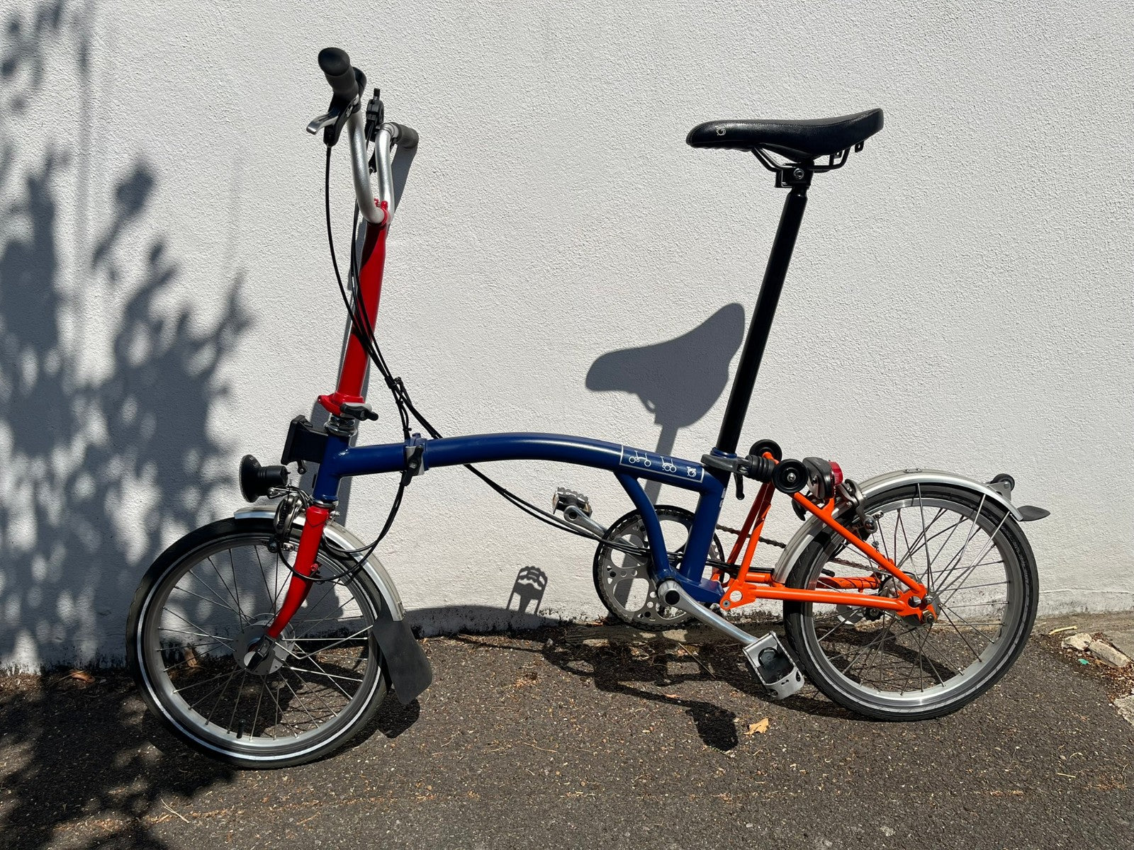 Brompton M3L C Line Dynamo Light 3 speed Navy Blue Red M-type Folding Bike