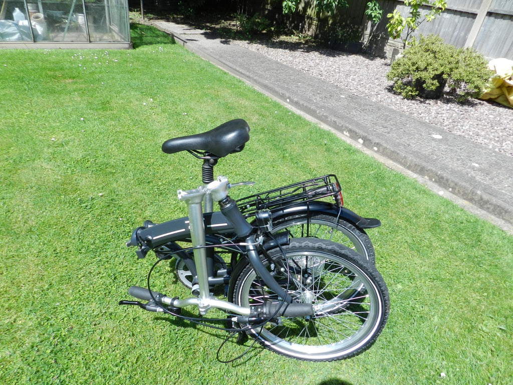 ORUS 20" Lightweight Alloy Frame 7 Speed Classic Folding Compact Bike - Black