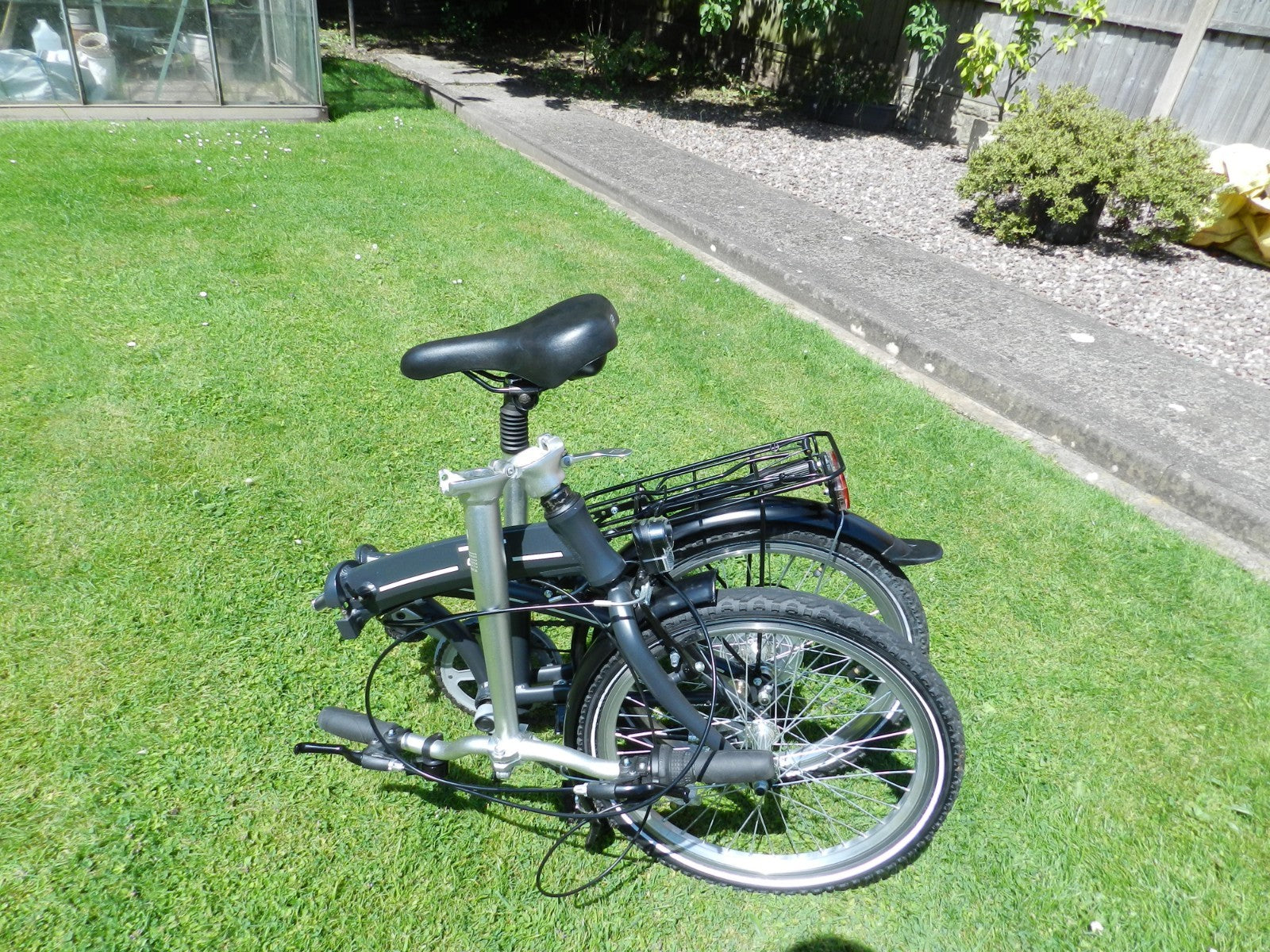 ORUS 20" Lightweight Alloy Frame 7 Speed Classic Folding Compact Bike - Black
