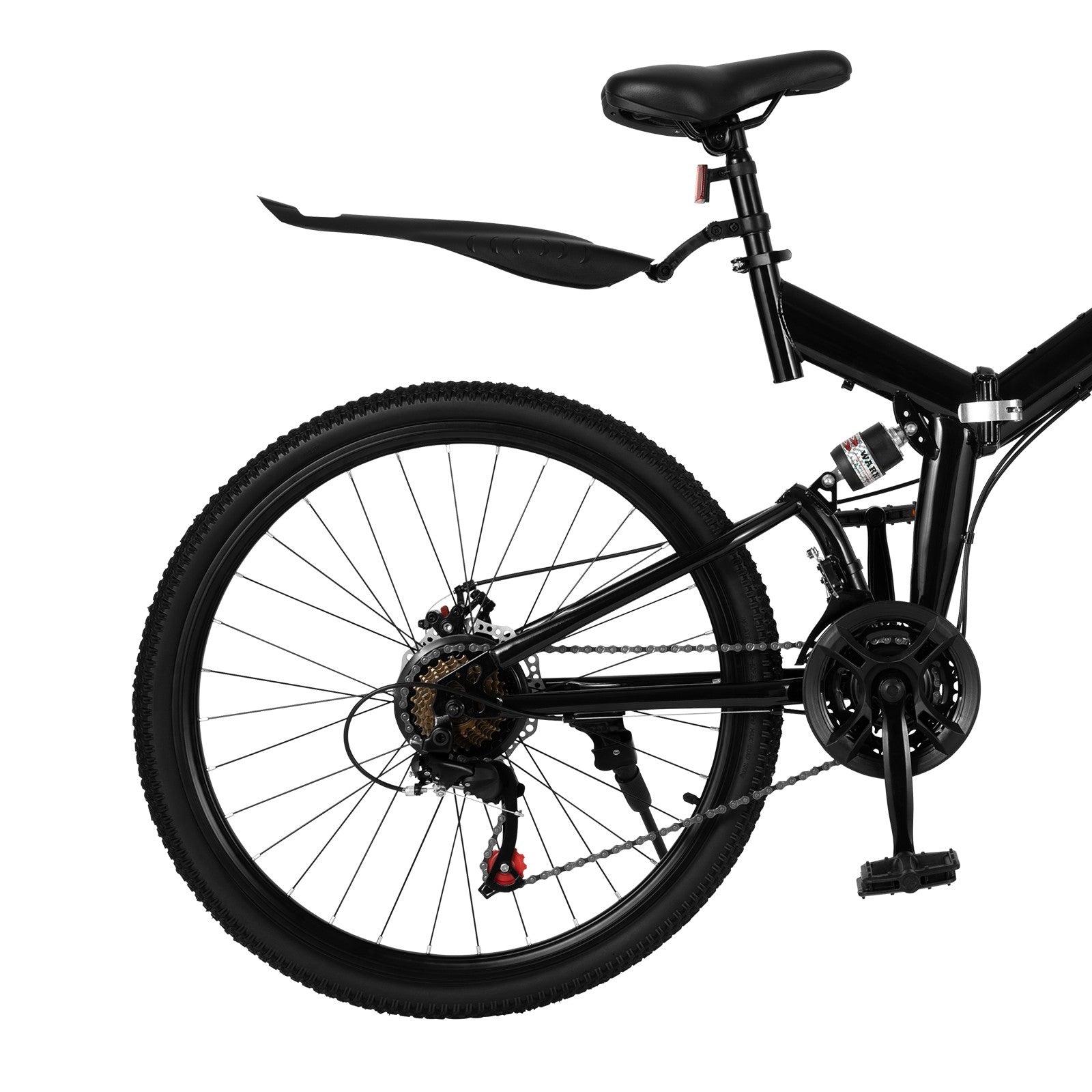 21-Speed Folding Mountain Bike Foldable Bicycle 26" Portable Adult Mountain Bike