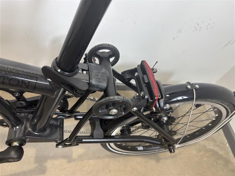 Brompton P Line 4 Speed 2022 Low Handlebar Folding Bike - Midnight Black