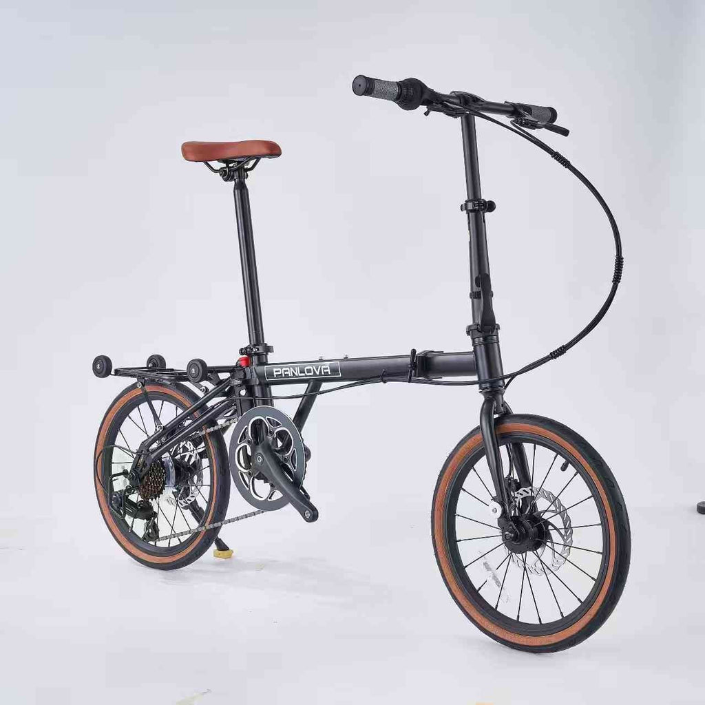 Folding Bicycle 16" Wheel Alloy 6SP Shimano Gear,3-Way Folding,DualDisc-16AF01BL