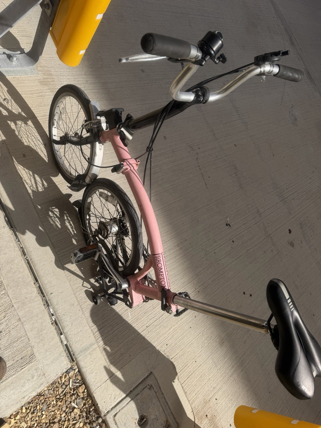 Brompton 16in Folding Bike Pink BMX Bars Mudguards Bell Rear Reflector