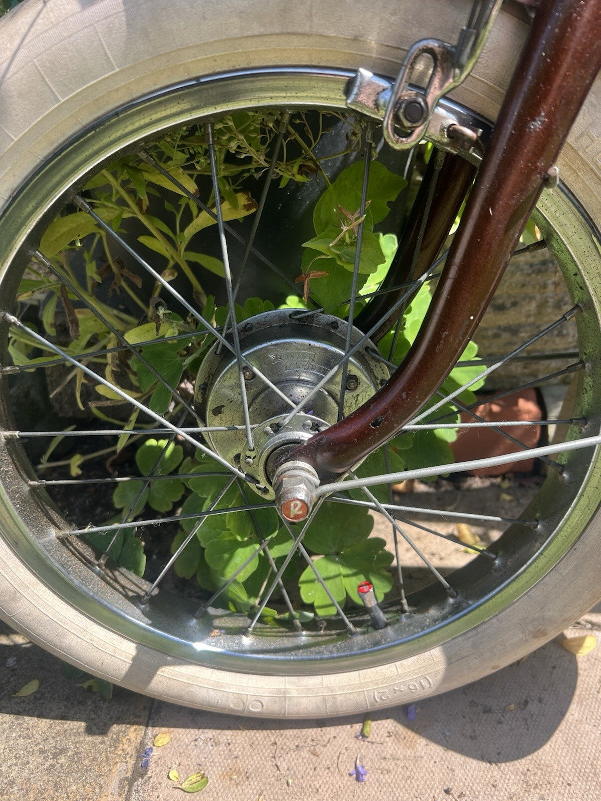 Raleigh RSW Mk 2 Folding Bike 16in Brown/White, Mudguards & Bell (1968)