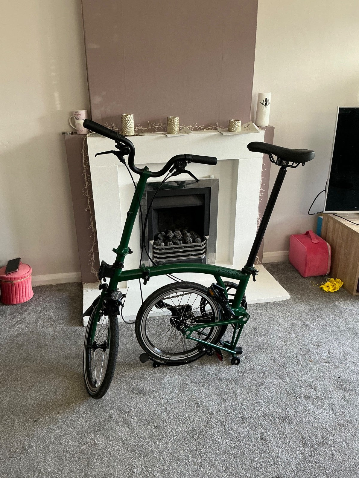 brompton bike C line 2 gear racing green - excellent condition