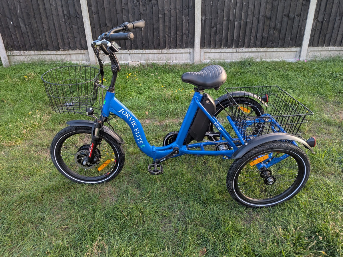 Jorvik JET-E Elite Folding Electric Tricycle,20" ONLY 2 MILES,NEW, DELIVERY