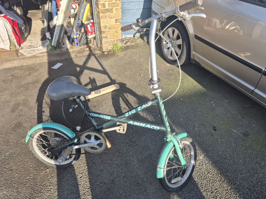 Ammaco Zig Zag Commuter Folding Bike Vintage Bicycle