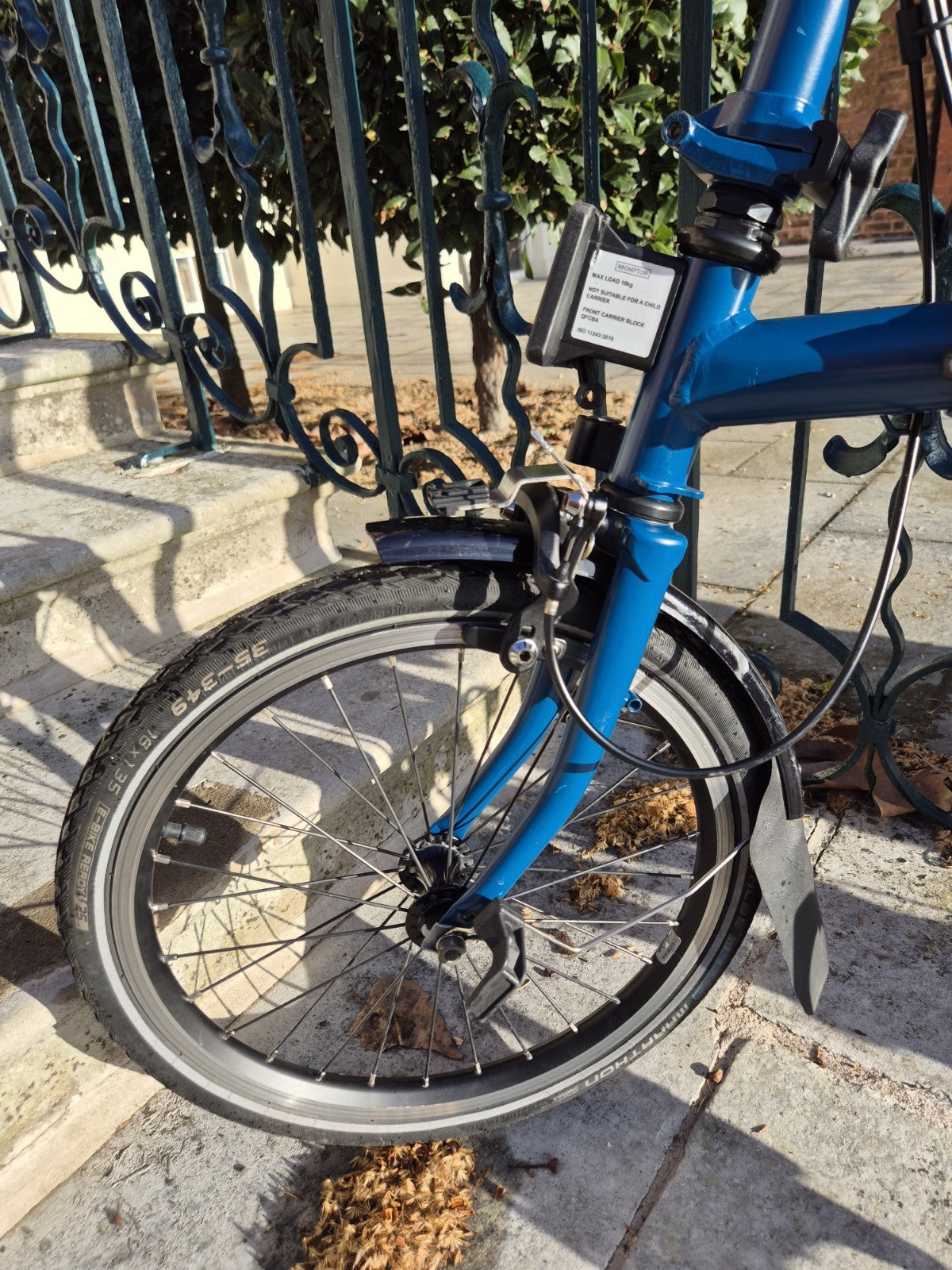 Brompton C Line 6 Speed 2024 Mid Handlebar Folding Bike - Ocean Blue