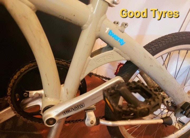 Kansi Twenty 20in Folding Bike White BMX Bar Side Pull Caliper Brakes