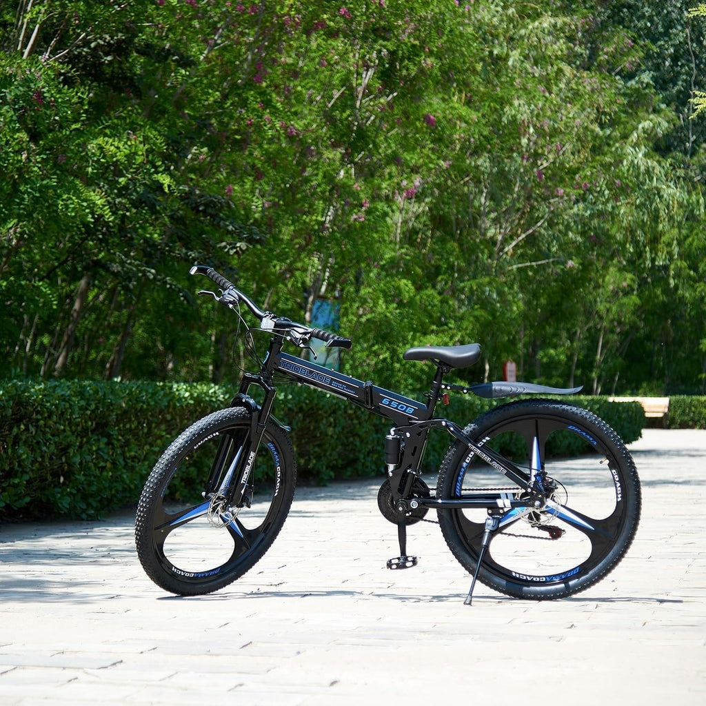 Foldable Mountain Bike 26 Inch 21-Speed Dual Suspension Lightweight Bike
