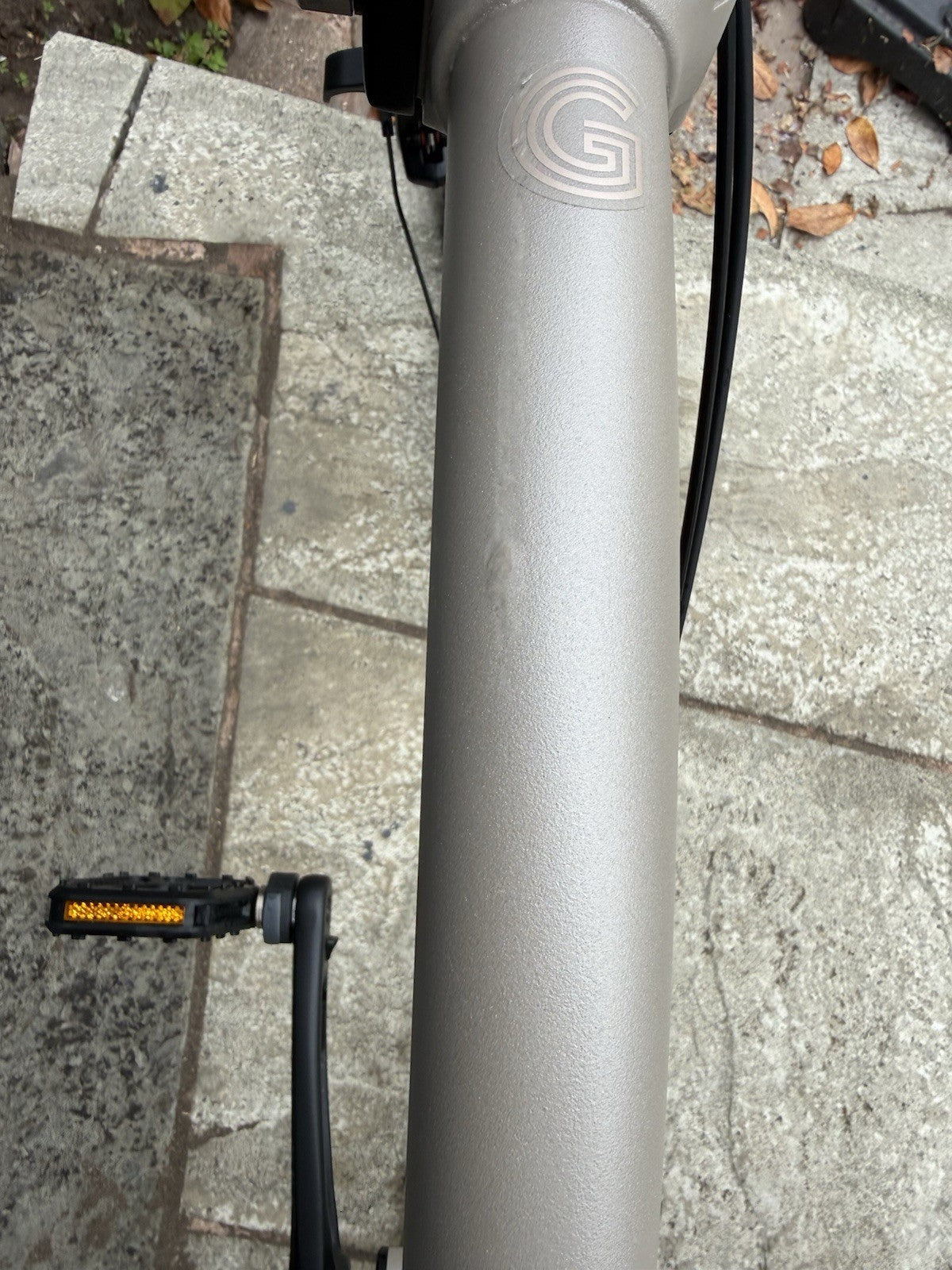 Brompton G Line Folding Bike 20in M Silver/Black Mechanical Disc, Rack Mudguards